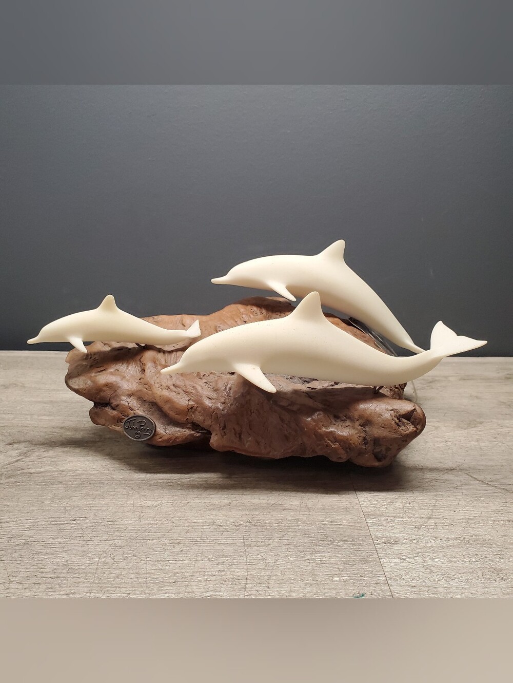John Perry large 3 dolphin sculpture